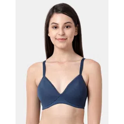 shyaway Navy Blue Solid Non-Wired Lightly Padded Everyday Bra ST019-DejavuBlue-32B-picture-10