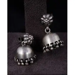 shyle Sterling Silver Moh Versatile Matte Jhumka Earrings-picture-42