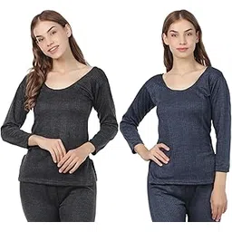shylina Women/Ladies/Girls Cotton Winter Wear Thermal 3/4 Sleeve Top Pack of 2 Size (32 Till 40)-picture-23