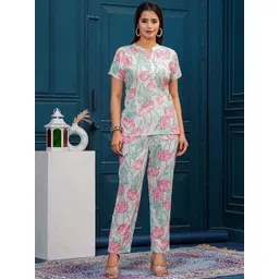 SIDDHANAM Printed Pure Cotton Top With Trousers Co-Ords-picture-32