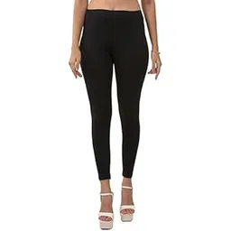 Siddhi Leggings Women’s Cotton Lycra Black Color Leggings Ankle Length Pants for Everyday Comfort & Casual Outfits-picture-36