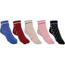 sidewok Women's Ankle Length Cotton Socks (Pack Of 5 Pairs) (SCS-WS-02_Multicolour)-picture-15