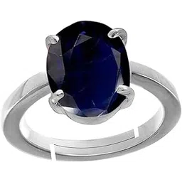 sidharth gems 6.00 Ratti (AAA+) Certified Blue Sapphire Ring (Nilam/Neelam Stone Silver Ring)(Size 20 to 23) for Men and Woman-picture-20