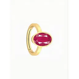 Sidharth Gems 6.25 Ratti 5.00 KT Ruby Stone Gold Plated Ring-picture-12