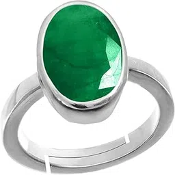sidharth gems 9.25 Ratti Brazilian Emerald Panna Original Gemstone Certified Natural Gemstone AA++ Quality Ring For Men(one size)-picture-18