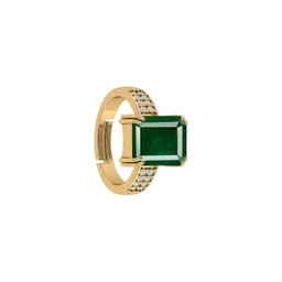 Sidharth Gems Gold Plated Emerald Ring-picture-41