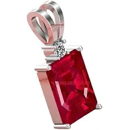 sidharth gems Natural Manik Lab - Certified Ruby Manik Silver Plated Stone Pendant Locket for Men & Women Astrological Purpose (Lab - Teseted) 9.00 Carat-picture-10
