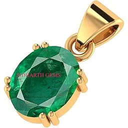 sidhgems 12.00 Ratti Natural Emerald Panna Pendant/Locket (Panna Stone Gold Plated Panchadhatu Pendant) AA++ Quality Gemstone-picture-14