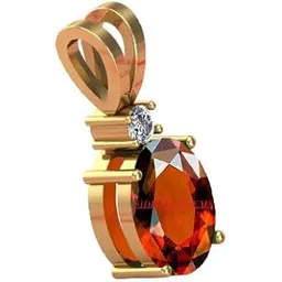 sidhgems 14.00 Ratti 13.05 Carat Certified Natural Hessonite (Gomed) Gold Plated Pandent/Pendant for Astrological Purpose-picture-31