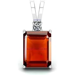 sidhgems 15.00 Ratti / 14.50 Carat Deluxe Quality Natural Gomed Pendant/Locket Silver Plated Gemstone by Lab Certified(Top AAA+) Quality for Women's and Men's-picture-20