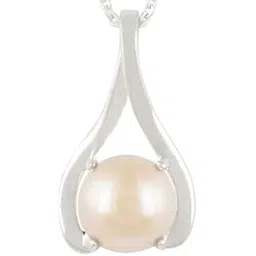 sidhgems 3.25 Ratti South Sea Pearl Silver Plated Pendant Locket Moti Stone Natural Certified Gemstone for Men and Women (White-picture-11