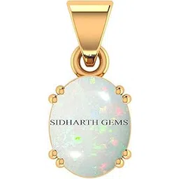 sidhgems Natural Opal 11.00 Ratti 10.00 Carat ASHTdhatu Gold Plated Pendant Opal Stone Original Certified/Opal Stone fire/fire Opal Stone Pendant for Men & Women by Lab Certified-picture-43