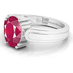 sidhgems Sterling Silver Ruby Silver Plated Ring-picture-27