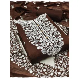 Sidhidata Floral Embroidered Unstitched Dress Material-picture-20