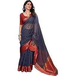 sidhidata Women's Kota Doria Cotton Manipuri Checks Saree With Unstitched Blouse Piece (Lungi)-picture-10
