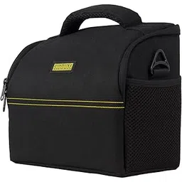 SIDRUM Polyester WF-18 DSLR Camera Bag | DSLR Case With Adjustable Shoulder Strap & Rain Cover | For Canon, Nikon, Sony And All Other DSLR Cameras - Water Resistant- Anti Shock (Yellow-Interior)-picture-20