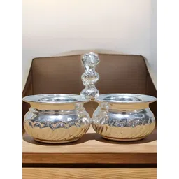 Sigaram Grey Textured Panchwala Kum kum Bharani For Pooja Decore-picture-40