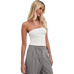 sightbomb Seamless Double Layer Ultra Ultra Soft Bandeau SOFTLINE Cuddle Off Shoulder Tops for Women Tshirt-picture-25