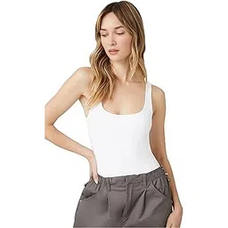 SIGHTBOMB SKIMS Feather Touch Square Neck Back Cover Seamless Cuddle TEE Active WEAR/Casual WEAR Tank TOP for Women-picture-19