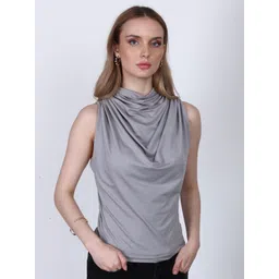 SIGHTBOMB Women Cowl Neck Cotton Top-picture-37