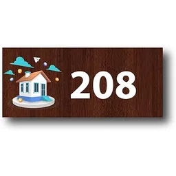 SIGNOOGLE Door Number Customized Personalized Printed Name Plate Door Multicolored For Home Outdoor Family Glass Home Outside Office House Decor Bungalow Doors 23 X 10 Cm (Multicolored 1)-picture-21
