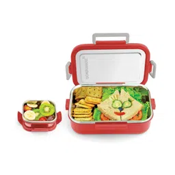 Signoraware Buster Steel Lunch Box - Red-picture-25