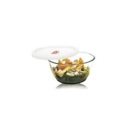 SignoraWare Clear Glass Borosilicate Mixing Bowl with Lid & Steam release Knob (500 ml)-picture-27