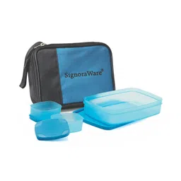 Signoraware Compact Lunch Box With A Bag & 2 Inner Containers - Blue-picture-21