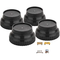 signq Plastic Bed Leg Stand for beds,Table,Fridge,coolar,Washing Machines (4Pc Set) Laundry Trolley-picture-27