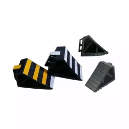 Signxpress India SI-RWC-024 Rubber Wheel Chock for LMV (Black & Yellow)-picture-31