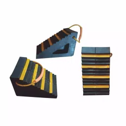 Signxpress India SI-RWC-025 Rubber Wheel Chock for LMV (Black & Yellow)-picture-33