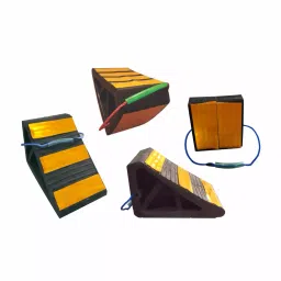Signxpress India SI-RWC-026 Rubber Wheel Chock for LMV (Black & Yellow)-picture-23