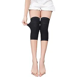 Sikander Men's and Women's Woollen Elastic Knee Leg Support and Warmer (Black, Free Size)-picture-17