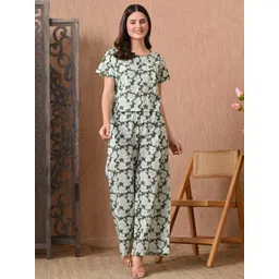 SILAKIVA Floral-Printed Round-Neck Tunic With Palazzo Co-Ords-picture-22