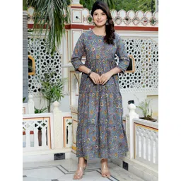 SILAKIVA Women Floral Printed Floral Anarkali Kurta-picture-21