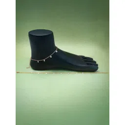 Silberry 925 Silver Rose Gold Royal Crystal Pair of Anklets-picture-23