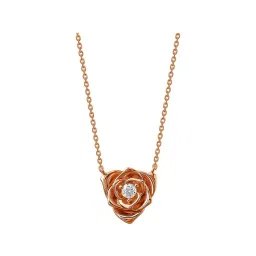 Silberry 92.5 Sterling Silver Rose Gold Rosetta Necklace image 4