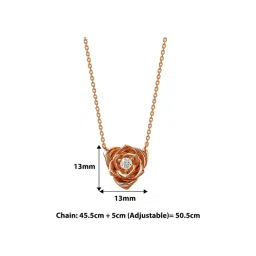 Silberry 92.5 Sterling Silver Rose Gold Rosetta Necklace image 5