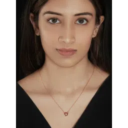 Silberry 92.5 Sterling Silver Rose Gold Rosetta Necklace image 2