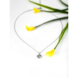 Silberry 92.5 Sterling Silver Round Illusion Pendant with Chain-picture-23