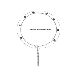 Silberry 92.5 Sterling Silver Royal Crystal Anklet image 4