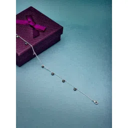 Silberry 92.5 Sterling Silver Royal Crystal Anklet image 1