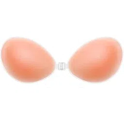 Silicone Adhesive Invisible Strapless Push Up Bra, Reusable Backless Undergarment for Women Beige-picture-41