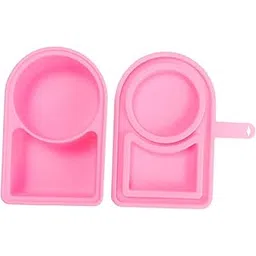Silicone Snack Container Portable Double Compartment for Kitchen Fruits Work Pink1 Silicone Snack Container Food Storage Containers Kitchen Storage & Organization-picture-35