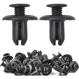 Silicone Sucker Caromatic Premium 8 mm Car Plastic Screw Fasteners for Car Bumper Mudguard Door Pad Fender Lining, 25 Pieces Compatible for Hyundai (Black in Color)-picture-17