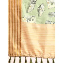 Silk Land Abstract Printed Zari Kanjeevaram Saree image 4