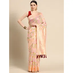 Silk Land Floral Phulkari Pure Cotton Jamdani Saree-picture-18