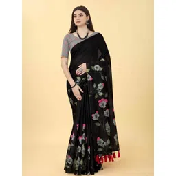 Silk Land Floral Ready to Wear Chanderi Saree-picture-36