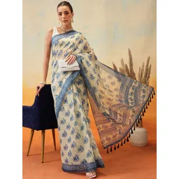 Silk Land Kalamkari Ready to Wear Chanderi Saree-picture-18