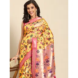 Silk Land Kalamkari Zari Art Silk Kanjeevaram Saree-picture-23